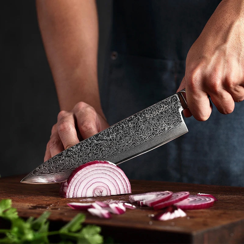 Soshida Zen 8” Damascus Steel Chef Knife