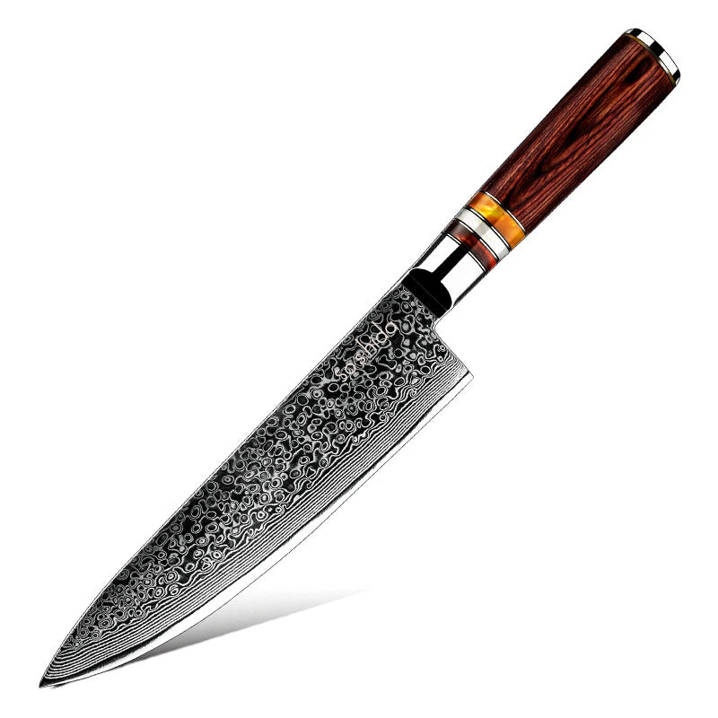 Soshida Zen 8” Damascus Steel Chef Knife