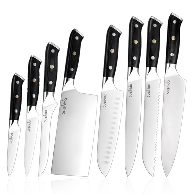 Soshida 8-Piece Ultra Chef Knife Set