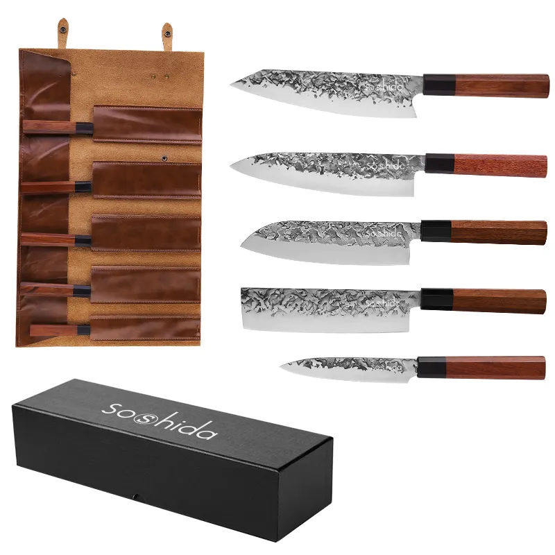 Soshida Japanese Carbon Steel Chef Knife Set