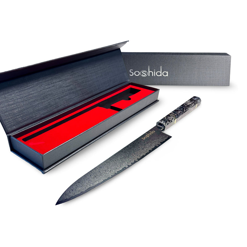 Soshida Legacy 9” Damascus Chef Knife