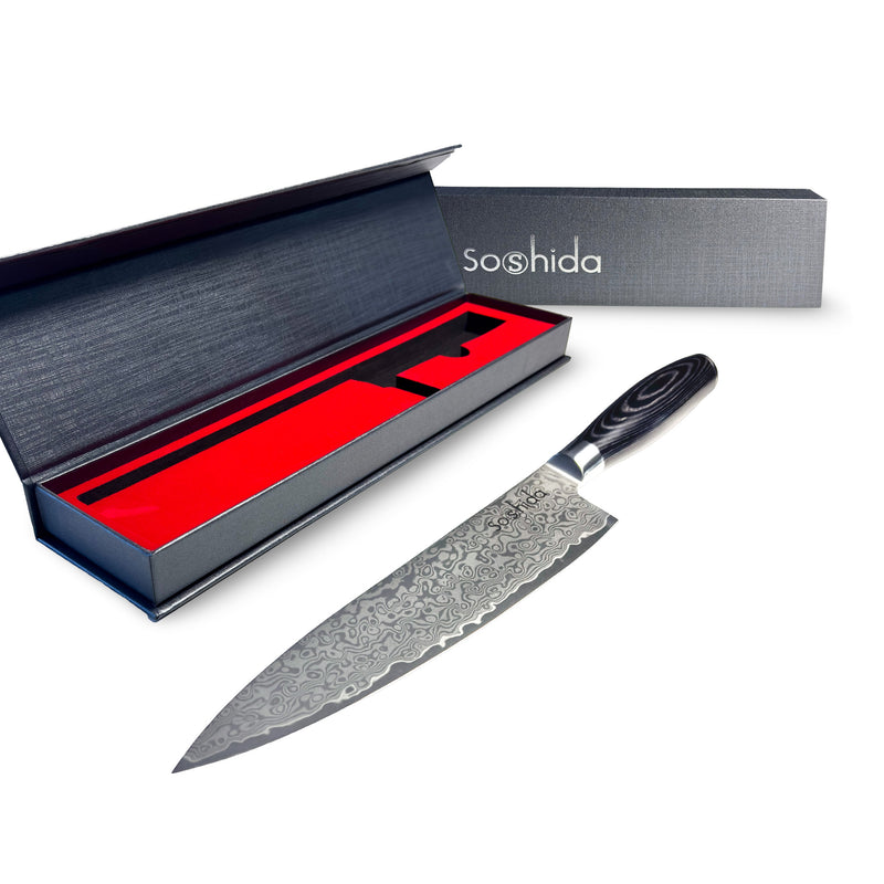 Soshida Damascus Prestige 8" Chef Knife
