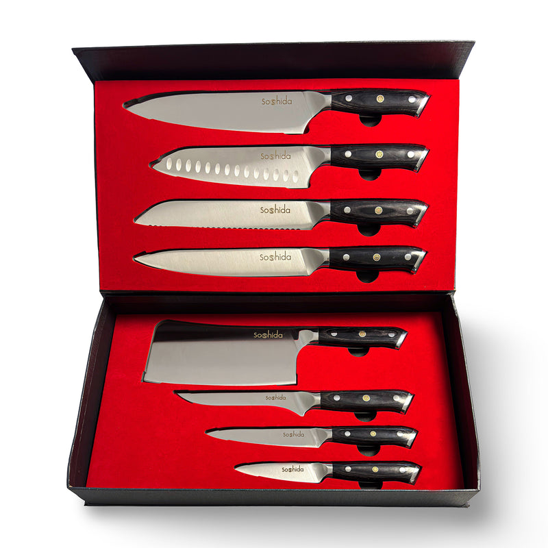 Soshida 8-Piece Ultra Chef Knife Set