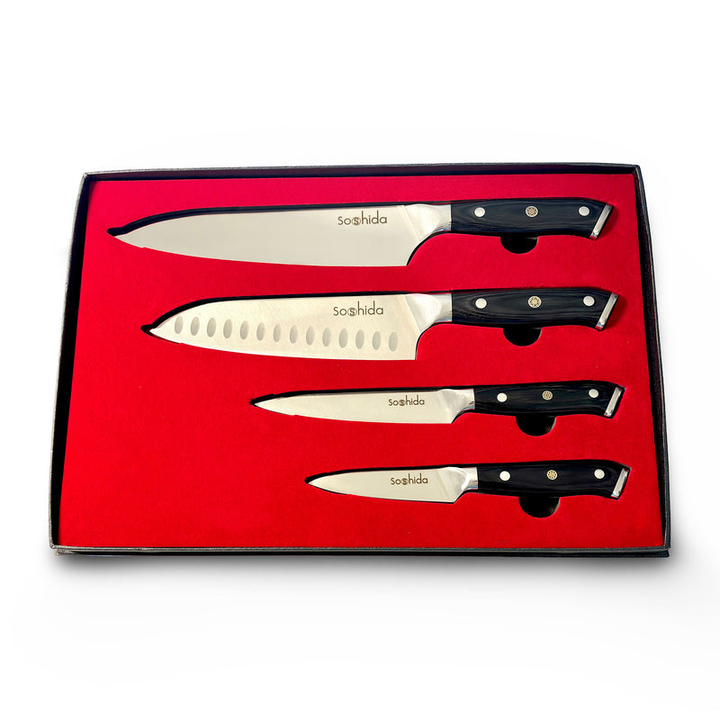 Soshida 4-Piece Ultra Chef Knife Set