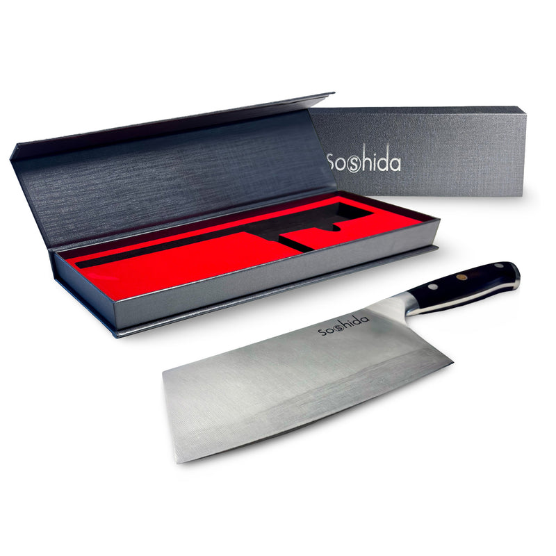 Soshida Ebony Cleaver Knife