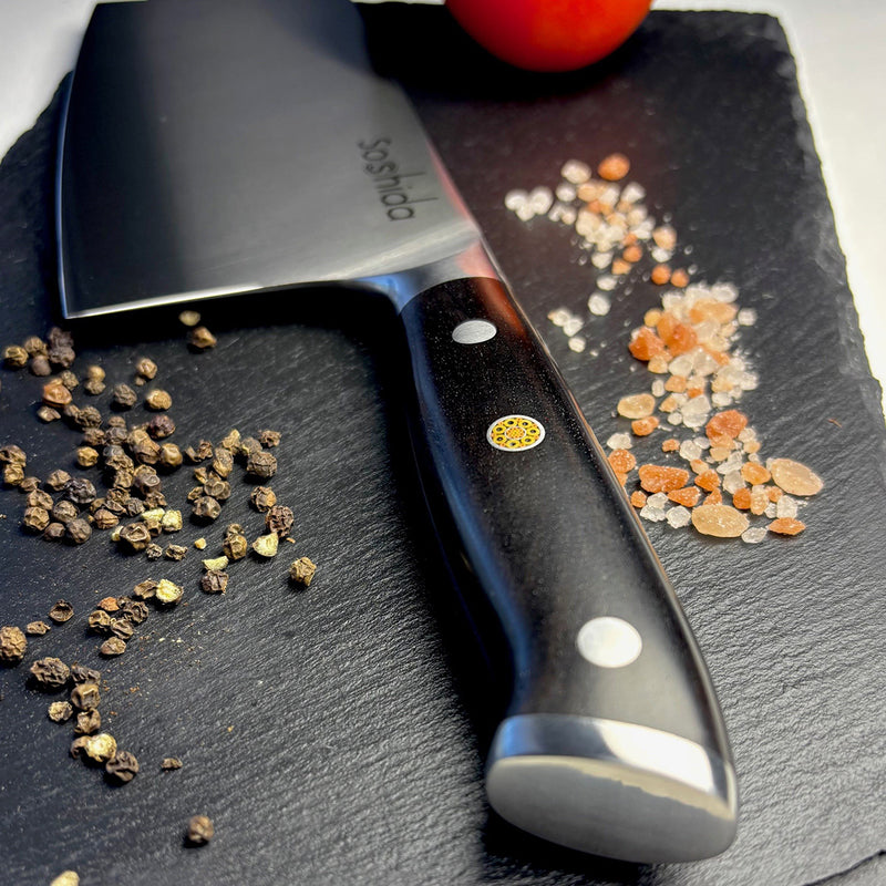 Soshida Ebony Cleaver Knife