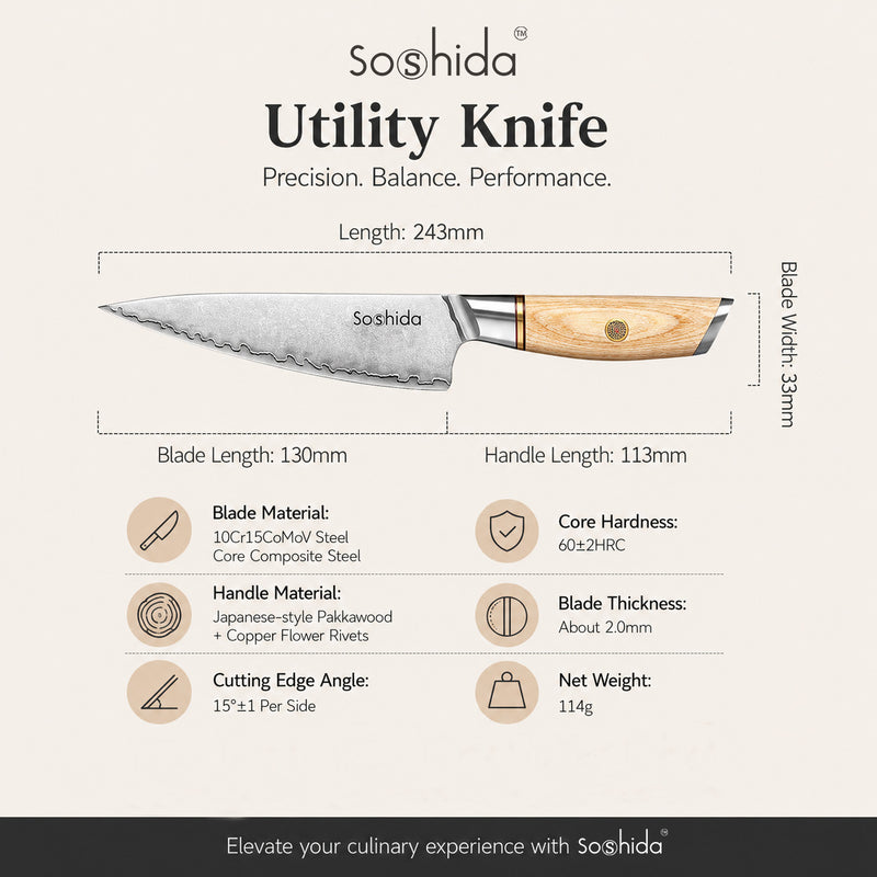 Soshida Pro 5" Utility Knife