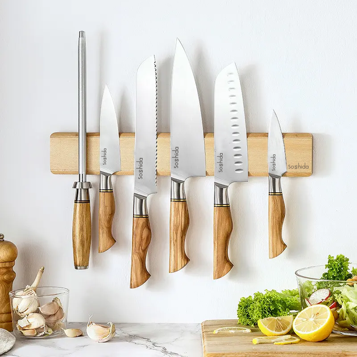 Soshida Wood Magnetic Knife Strip