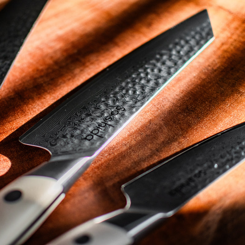 Soshida Masshiro 4 Piece Damascus Chef Knife Set