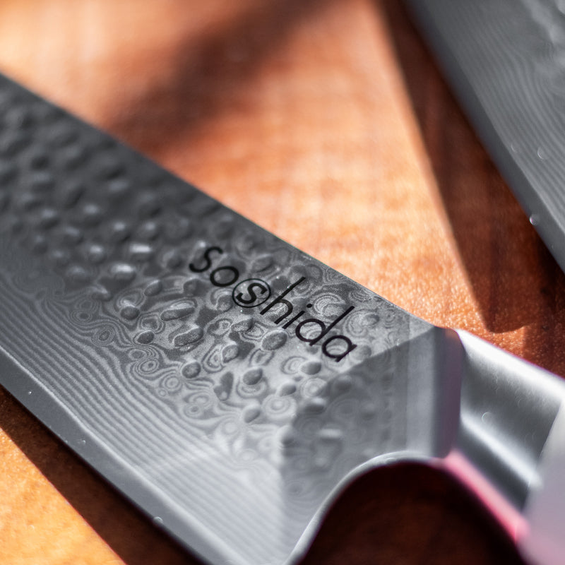Soshida Masshiro 4 Piece Damascus Chef Knife Set