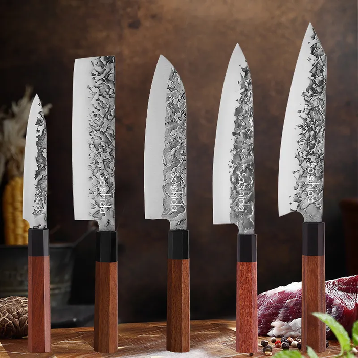 Soshida Japanese Carbon Steel Chef Knife Set