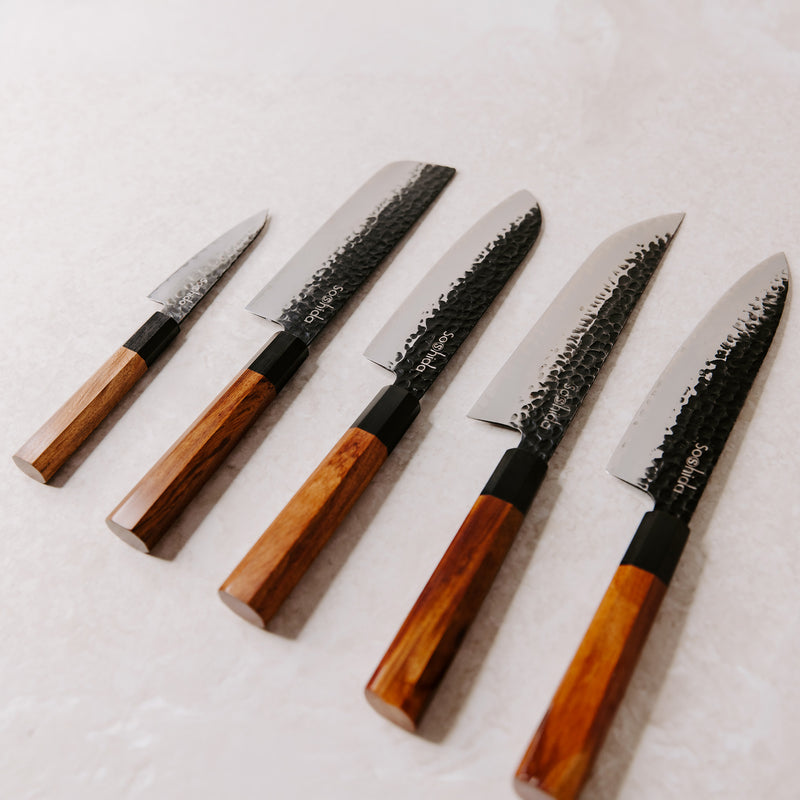 Soshida AUS10 Forged 5 Piece Knife Set