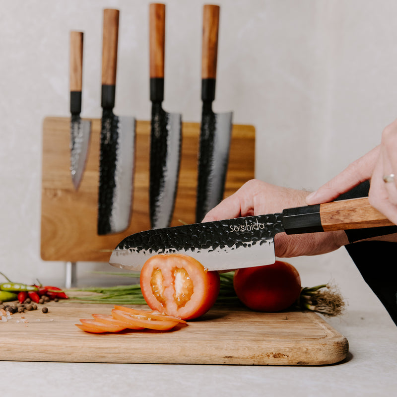 Soshida AUS10 Forged 5 Piece Knife Set