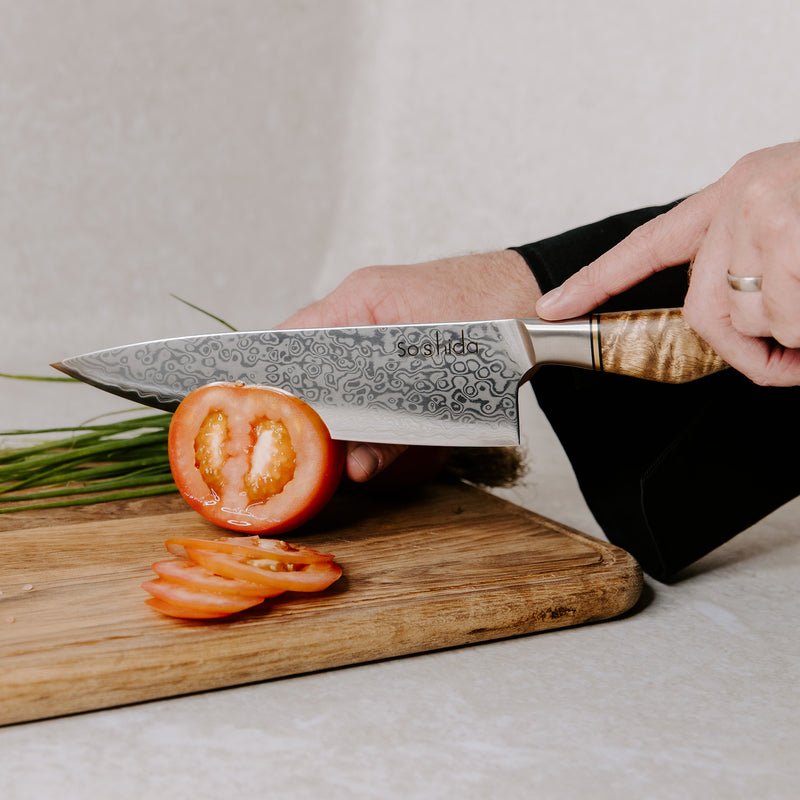 Soshida Pro V 8 Inch Damascus Chef Knife