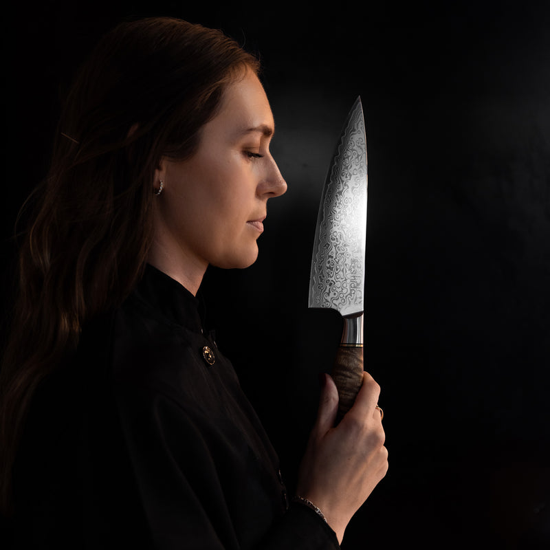 Soshida Pro V 8 Inch Damascus Chef Knife