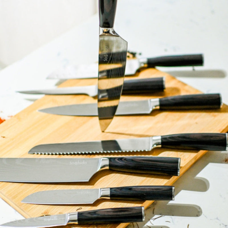 Soshida Precision 8 Piece Chef Knife Set