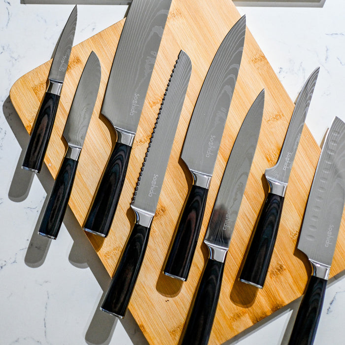 Japanese Soshida 8 Piece Chef Knife Set