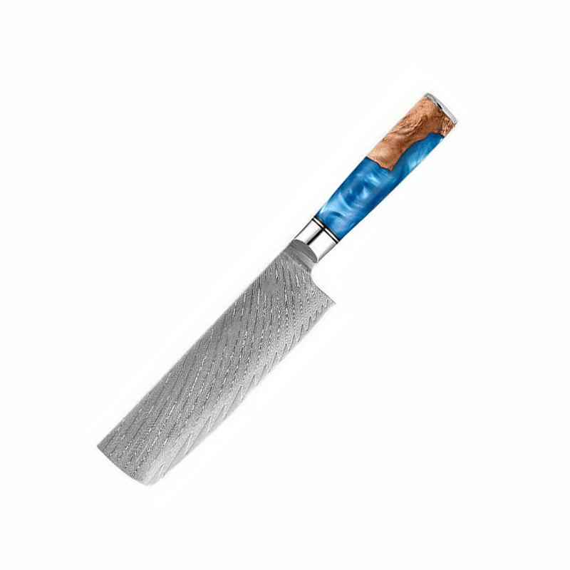 Soshida Damascus Nakiri Knife