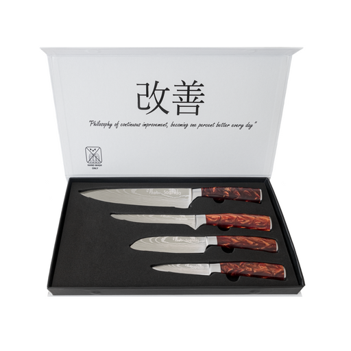 Kitchen Knife Set | Red Knife Set | Soshida
